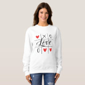 Minimal Red Hearts Cozy Sweatshirt (Voorkant volledig)