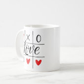 Minimal Red Hearts Love Mug Koffiemok (Voorkant links)