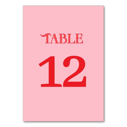 Minimal Red & Pink Retro Wedding Kaart (Achterkant)