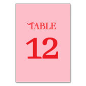 Minimal Red & Pink Retro Wedding Kaart (Voorkant)