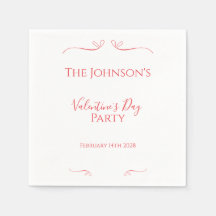 Minimal Red Pink Valentijnsdag Party