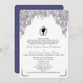 Minimal Regency Era Wisteria Floral Romantisch Kaart (Voorkant / Achterkant)