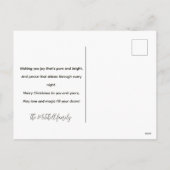 Minimal Retro 1 Foto Feestelijk Leuk Vrolijk Kerst Feestdagenkaart (Achterkant)