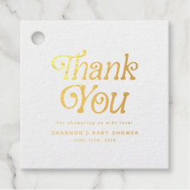 Minimal Retro Baby shower Bedankt Bedankjes Labels