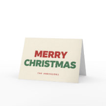 Minimal Retro Block Script Merry Christmas