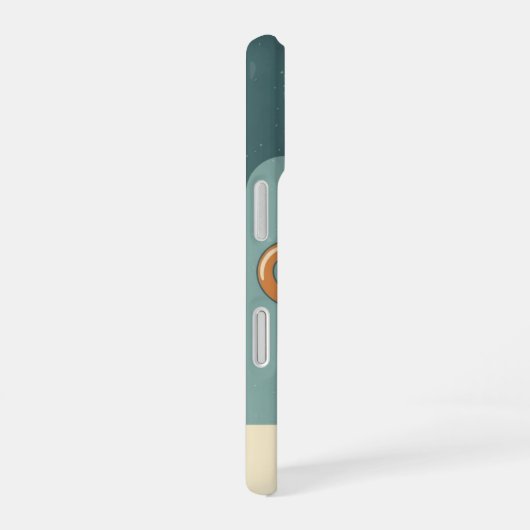 Minimal Retro Coffee and Cookie iPhone 16 Hoesje (Rechterkant)