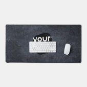 Minimal Retro Neutral Cool Dark Grey Voeg je Logo  Bureaumat (Keyboard & Muis)