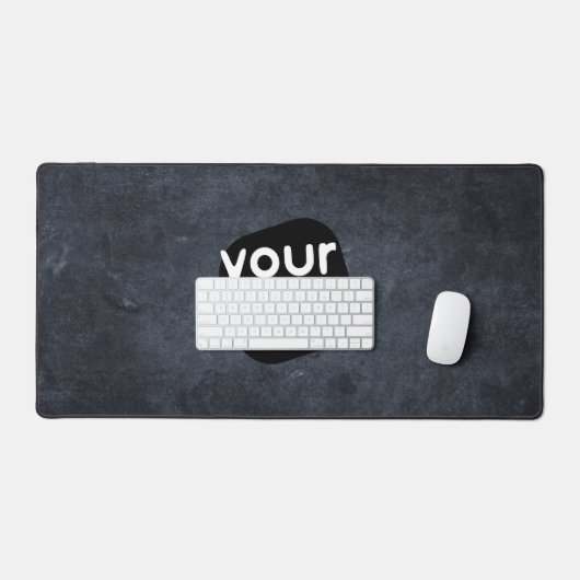 Minimal Retro Neutral Cool Dark Grey Voeg je Logo  Bureaumat (Keyboard & Muis)
