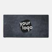 Minimal Retro Neutral Cool Dark Grey Voeg je Logo  Bureaumat (Voorkant)