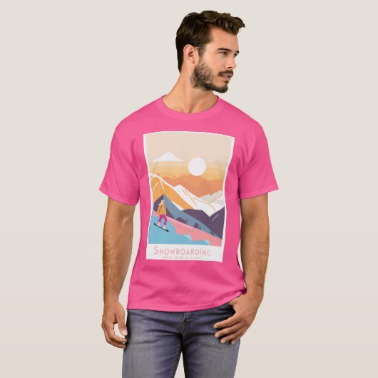  Minimal Retro Travel Poster als een gestileerde T-shirt (Voorkant volledig)