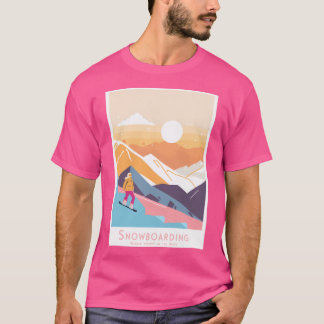  Minimal Retro Travel Poster als een gestileerde T-shirt