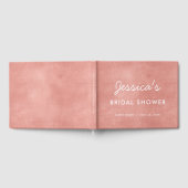 Minimal Roos Gold Modern Bridal Showe Guest Book Gastenboek (Volledig)