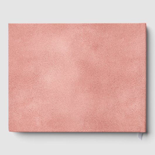 Minimal Roos Gold Modern Bridal Showe Guest Book Gastenboek (Achterkant)