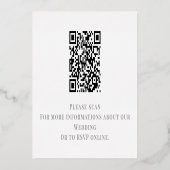 Minimal Roos Gold Wedding Website Enclosure Kaart (Achterkant)