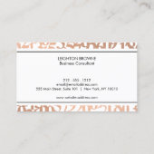 Minimal Rose Gold Consultant Visitekaartje (Achterkant)