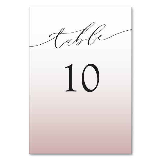 Minimal Rose Gold Wedding  Kaart (Achterkant)