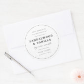 Minimal Round Candle Merk Label Product Sticker (Envelop)