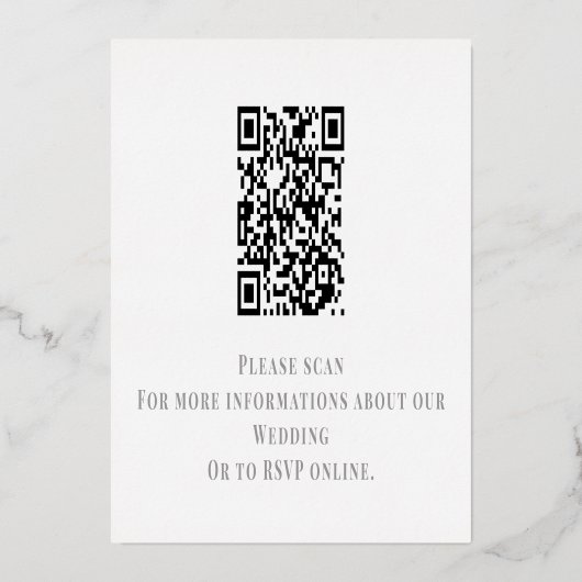 Minimal Roze Gouden Trouwwebsite Bijlagekaart Folie Feestdagenkaart (Achterkant)