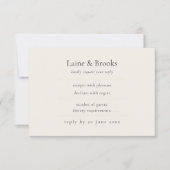 Minimal RSVP Card Elegant Simple Wedding Kaartje (Voorkant)
