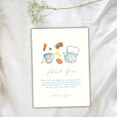 Minimal Rustic Par-Tea Cookie Baby shower Bedankkaart