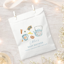 Minimal Rustic Par-Tea Cookie Baby shower Bedankzakje