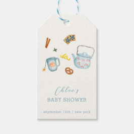 Minimal Rustic Par-Tea Cookie Baby shower Cadeaulabel