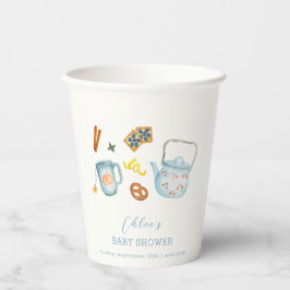 Minimal Rustic Par-Tea Cookie Baby shower Papieren Bekers