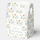 Minimal Rustic Par-Tea Cookie Pattern Baby shower Bedankdoosjes (Geopend)