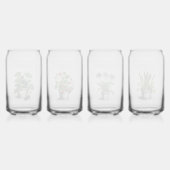 Minimal Rustic Strawberry Sketch van CallisC Arts  Blikvorm Glas (Achterkant)