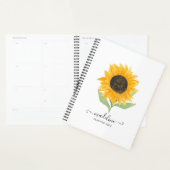 Minimal Rustic Sunflower Personalized Name Script Planner (Display)