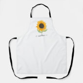 Minimal Rustic Sunflower Personalized Name Script Schort (Voorkant)