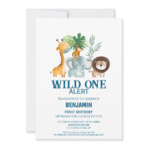 Minimal Safari Wild One Birthday 