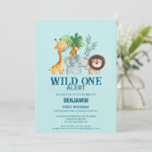 Minimal Safari Wild One Birthday  Kaart (Staand voorkant)