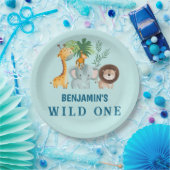 Minimal Safari Wild One birthday party  Papieren Bordje (Feest)