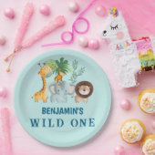 Minimal Safari Wild One birthday party  Papieren Bordje (Feest)