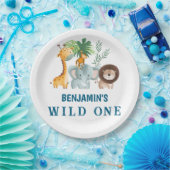 Minimal Safari Wild One birthday party  Papieren Bordje (Feest)