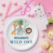 Minimal Safari Wild One birthday party  Papieren Bordje (Feest)