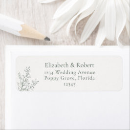 Minimal Sage Green Botanical Address Label