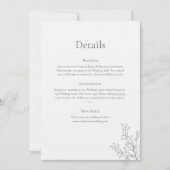 Minimal Sage Green Botanical Details Card Kaart (Voorkant)