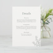 Minimal Sage Green Botanical Details Card Kaart (Staand voorkant)
