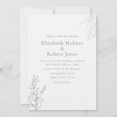 Minimal Sage Green Botanical Wedding Kaart (Voorkant)