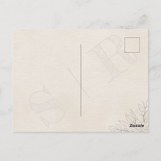 Minimal Sage Green Dusty Roos Waterverf bruiloft Briefkaart (Achterkant)