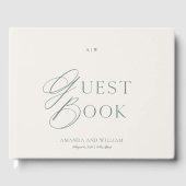 Minimal Sage Green Wedding Guest Book Gastenboek (Voorkant)