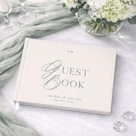 Minimal Sage Green Wedding Guest Book Gastenboek