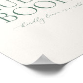Minimal Sage Green Wedding Guest Book Sign Poster (Hoek)