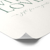Minimal Sage Green “With Love” Wedding Favor Sign Poster (Hoek)