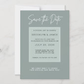 Minimal Sage Save The Date Magnetische Uitnodiging (Voorkant)