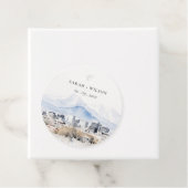Minimal Salt Lake City Utah Waterverf bruiloft Bedankjes Labels (In situ)