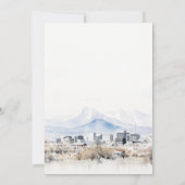 Minimal Salt Lake City Utah Waterverf bruiloft Bedankkaart (Achterkant)