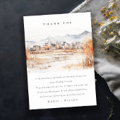 Minimal Salt Lake City Utah Waterverf bruiloft Bedankkaart